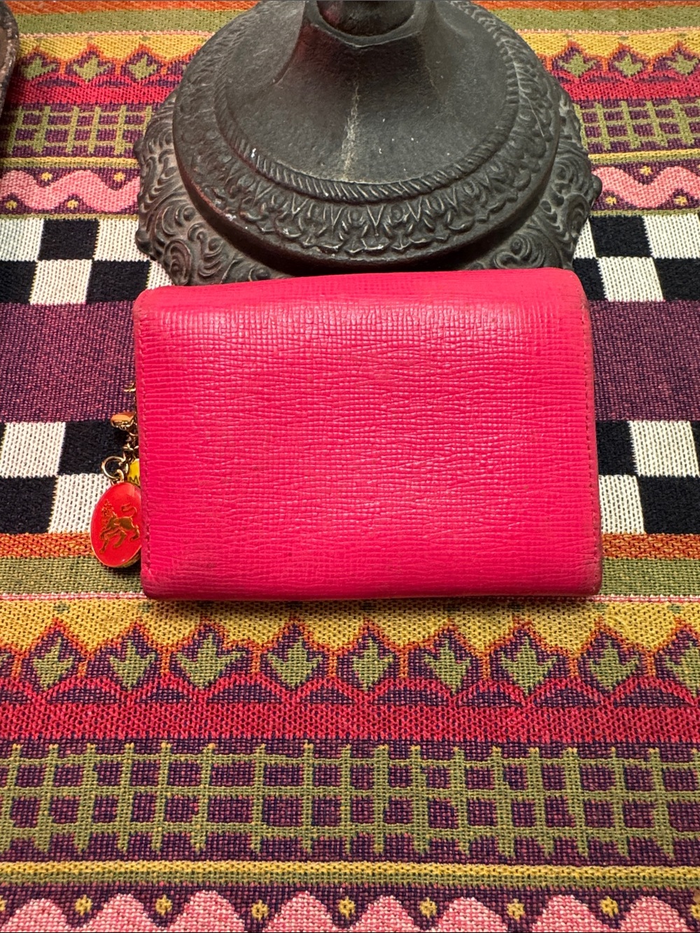 MCM Hot Pink Leather Continental Wallet with Gold Hardware - Picture 2 of 9